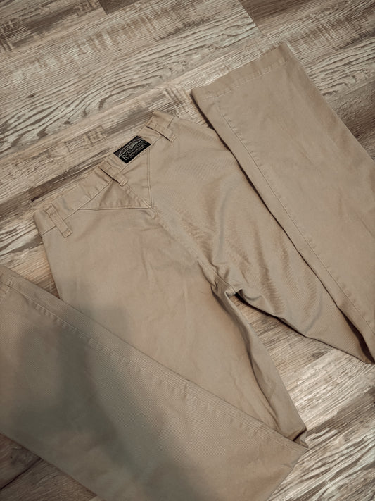 *VINTAGE* 24” ROCKIES BAREBACK KHAKI SLACKS