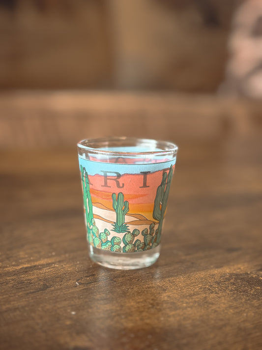 *VINTAGE* ARIZONA SOUVENIR DESERT SHOT GLASS