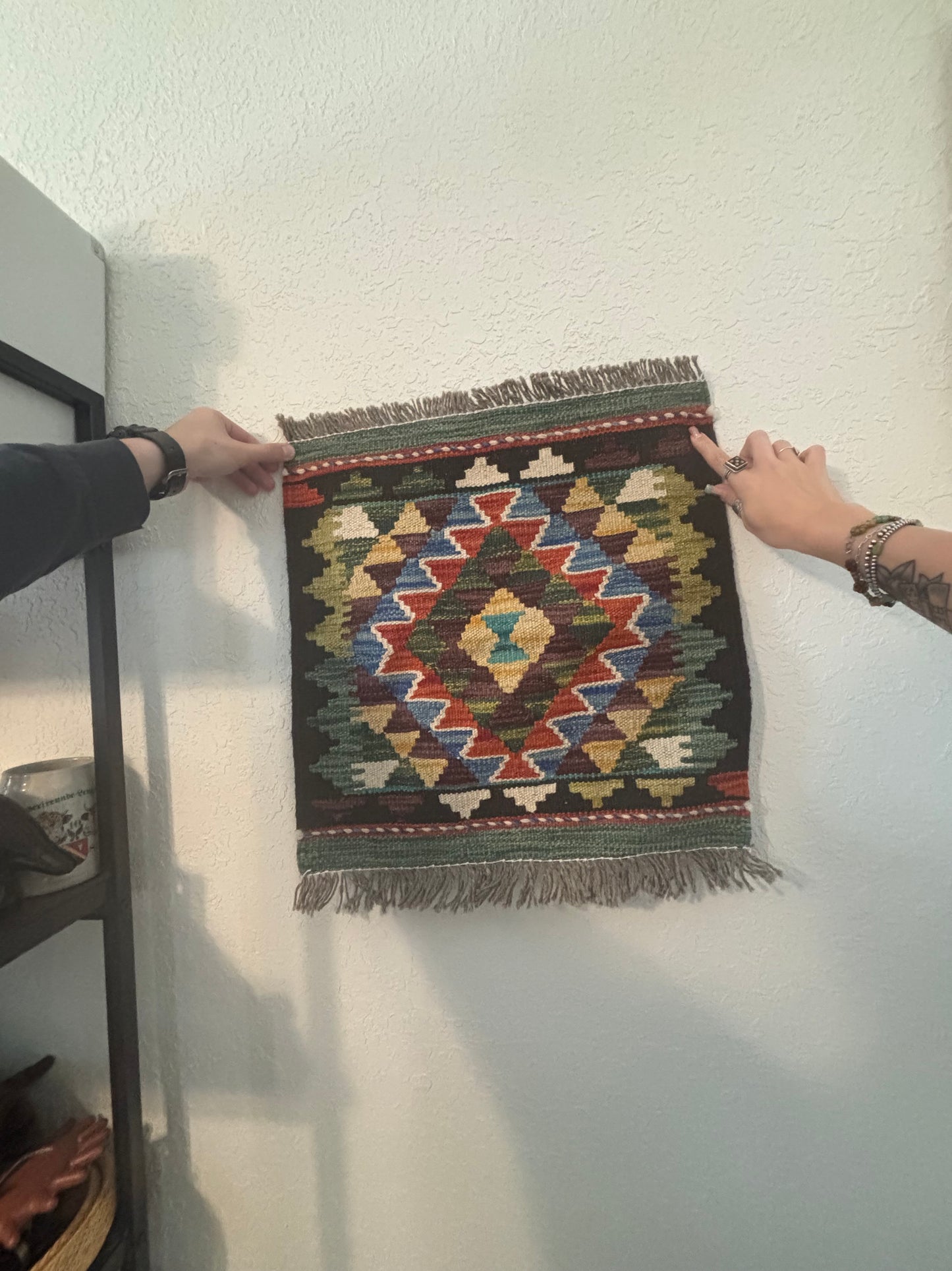 *VINTAGE*  KILIM RUG, WALL HANGING, OR TABLE MAT