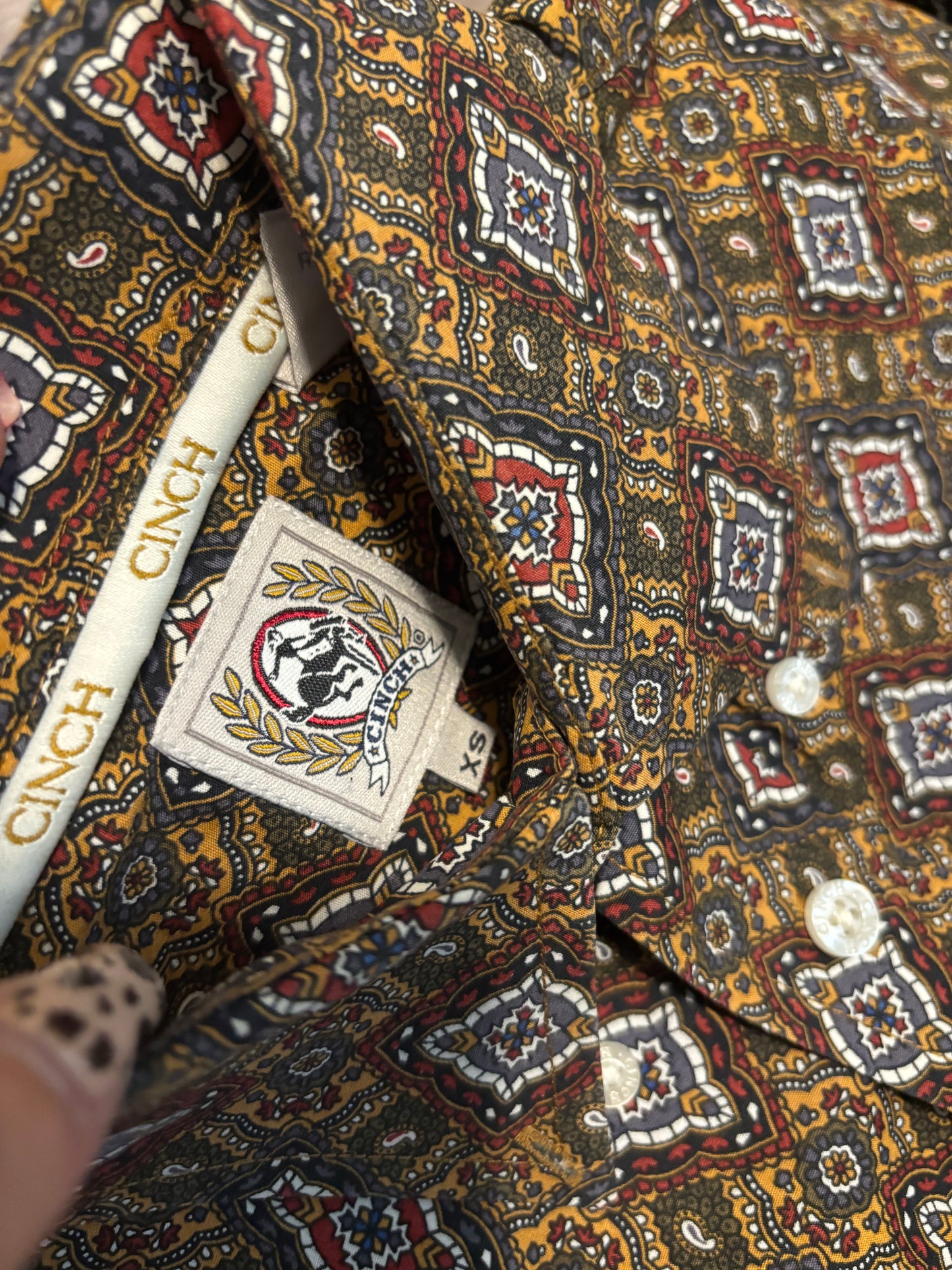 DIAMOND PAISLEY CINCH BUTTON UP SHIRT