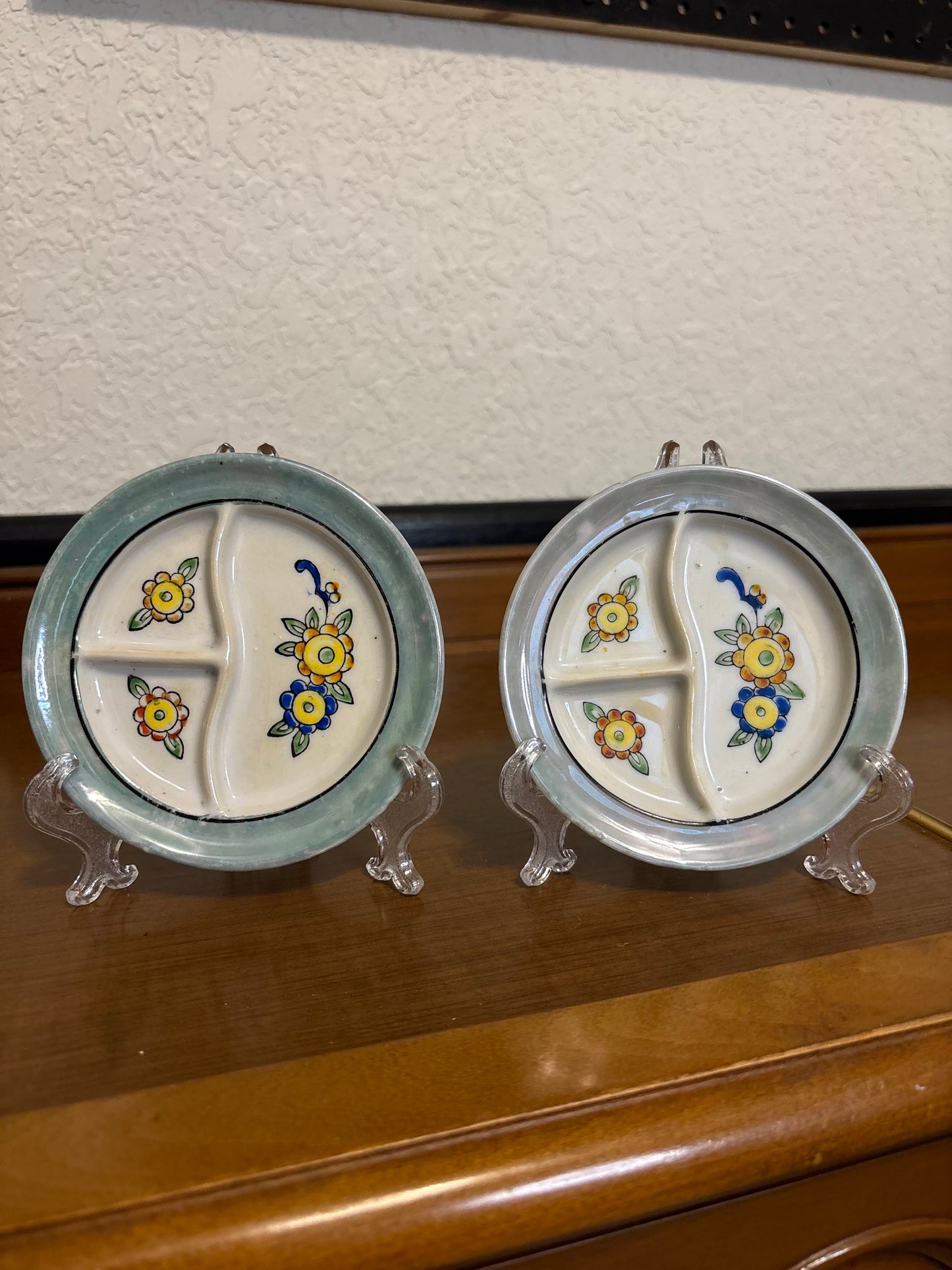 *VINTAGE* DIVIDED TRINKET RING DISH (JAPAN TEA SET PLATE)
