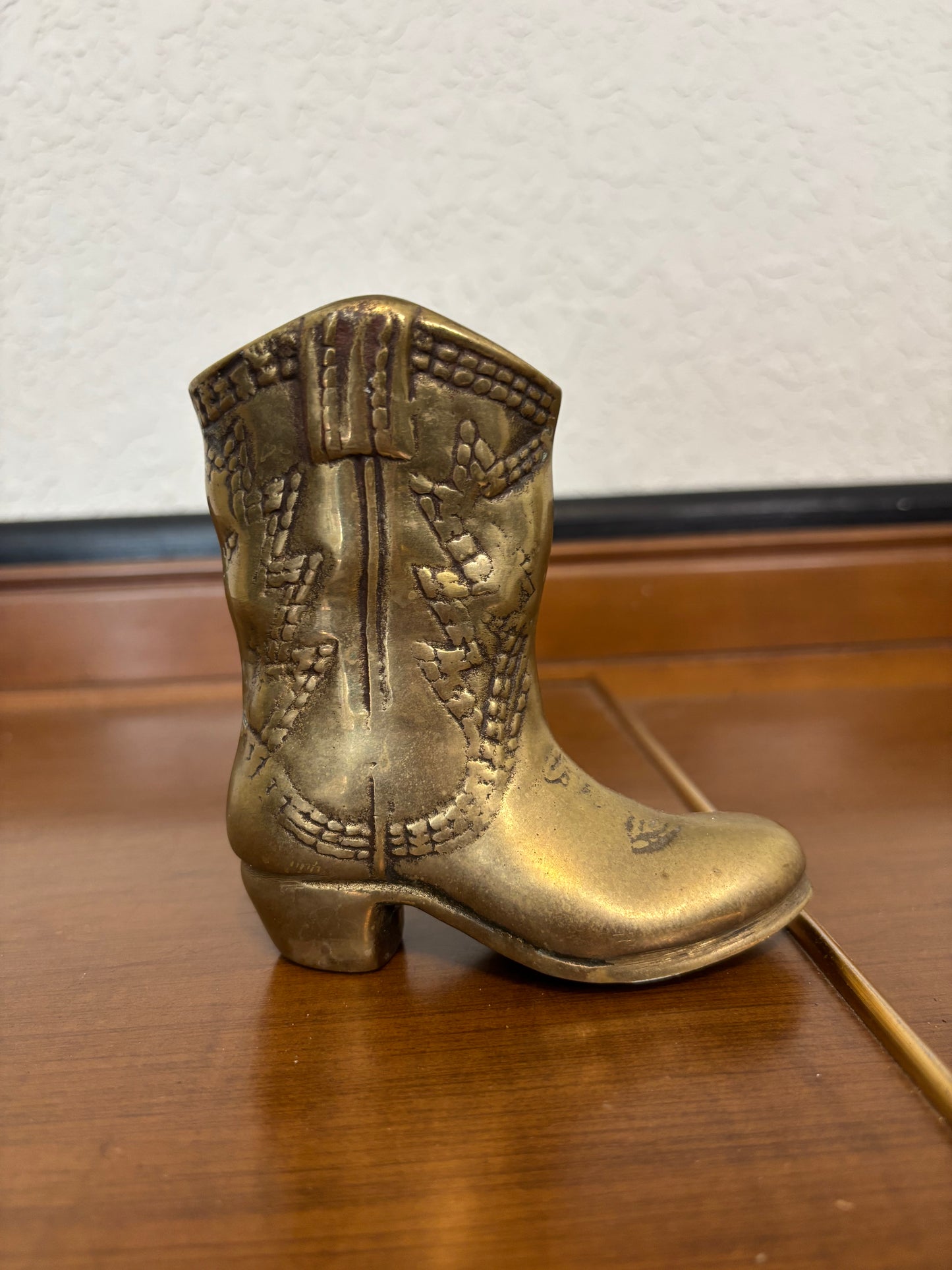 *VINTAGE* BRASS COWBOY BOOT, MADE IN KOREA