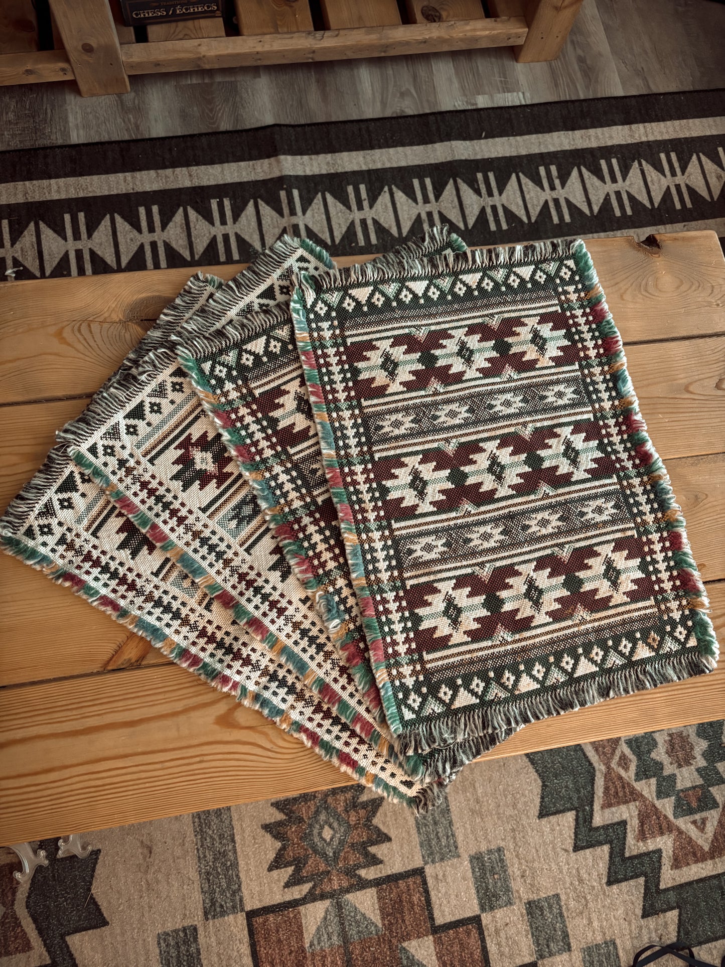 *VINTAGE* AZTEC PLACEMATS SET OF 4