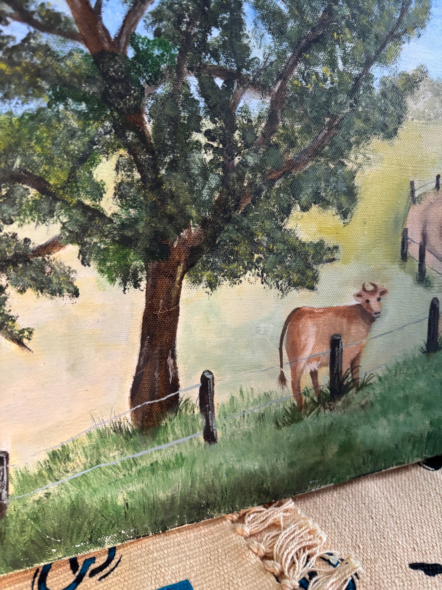 *VINTAGE* ORIGINAL FARM PAINTING