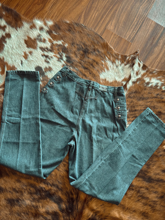 *VINTAGE* 33” ROCKIES BAREBACK RIVET WESTERN JEANS
