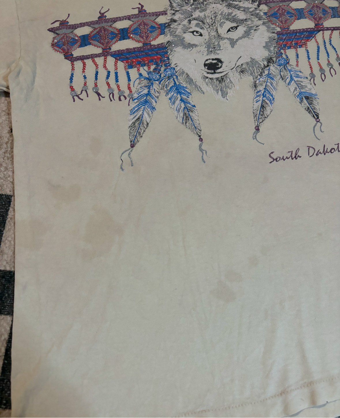 DIAMOND DUST SOUTH DAKOTA WOLF TEE *VINTAGE*