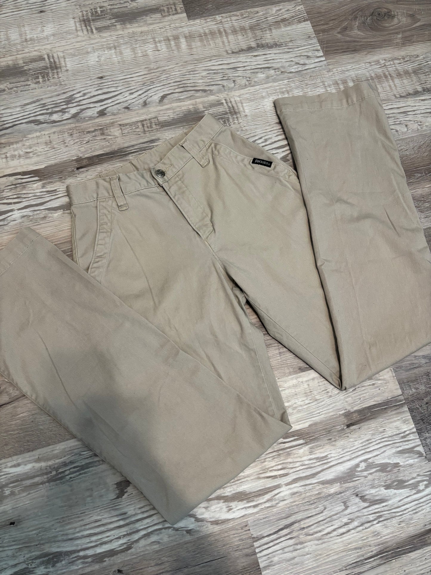*VINTAGE* 24” ROCKIES BAREBACK KHAKI SLACKS
