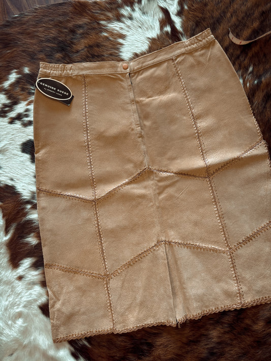 *VINTAGE*DEADSTOCK* 39” GENUINE SUEDE SKIRT