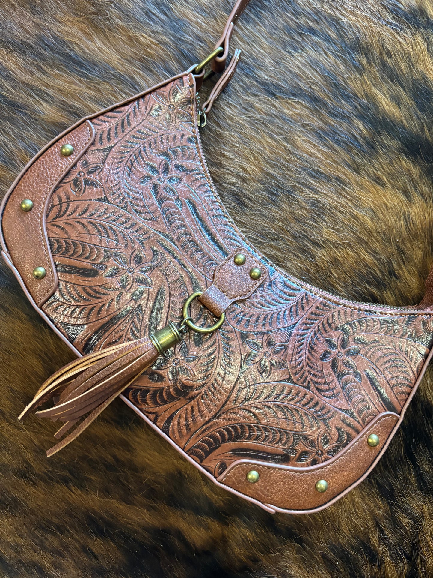 REIN & BRIDLE TOOLED LETHER STYLE PURSE