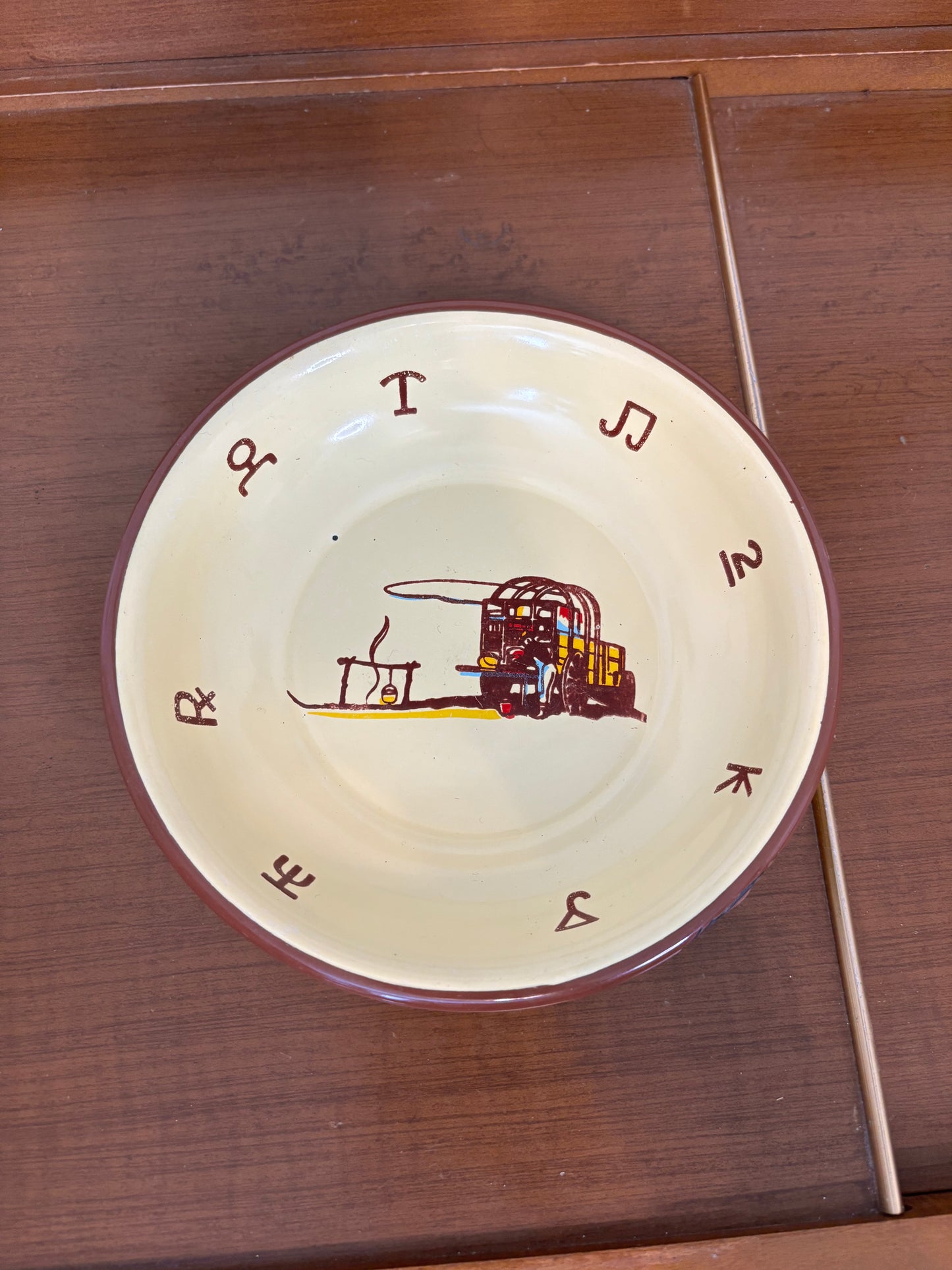 *VINTAGE* MONTERREY WESTERN WARE ENAMELED METAL BOWL