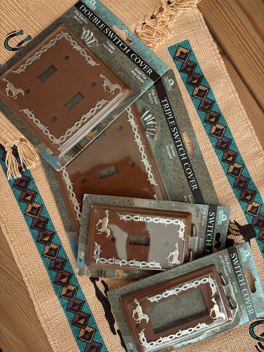 BARBED WIRE & HORSES SWITCH COVERS *1PCS*