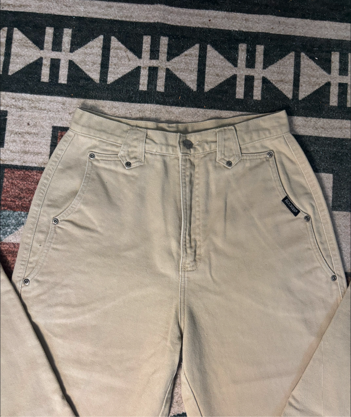 29” KHAKI ROCKIES BAREBACK JEANS *VINTAGE*
