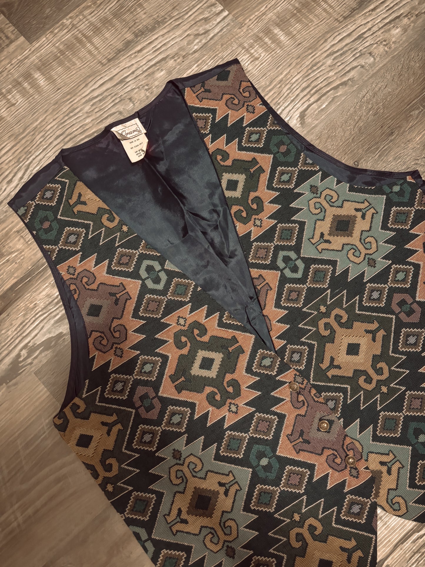 *VINTAGE* PURPLE AZTEC VEST
