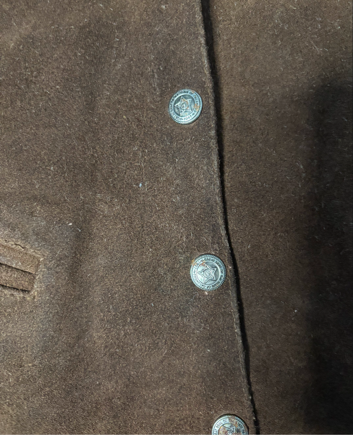 RODEO ROSE GENUINE LEATHER BROWN VEST *VINTAGE*