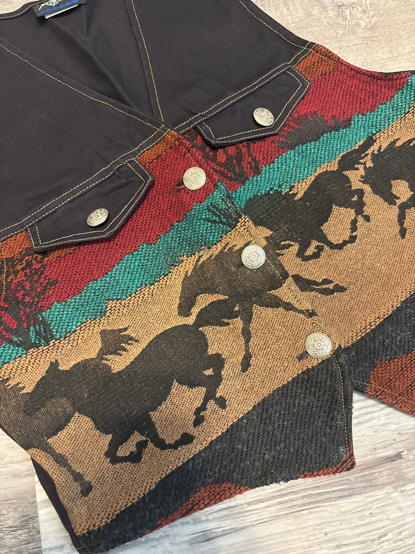 ROPER HORSE TAPESTRY VEST *VINTAGE*