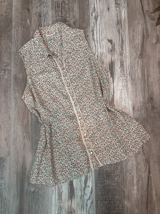 FLORAL PEARL SNAP TANK