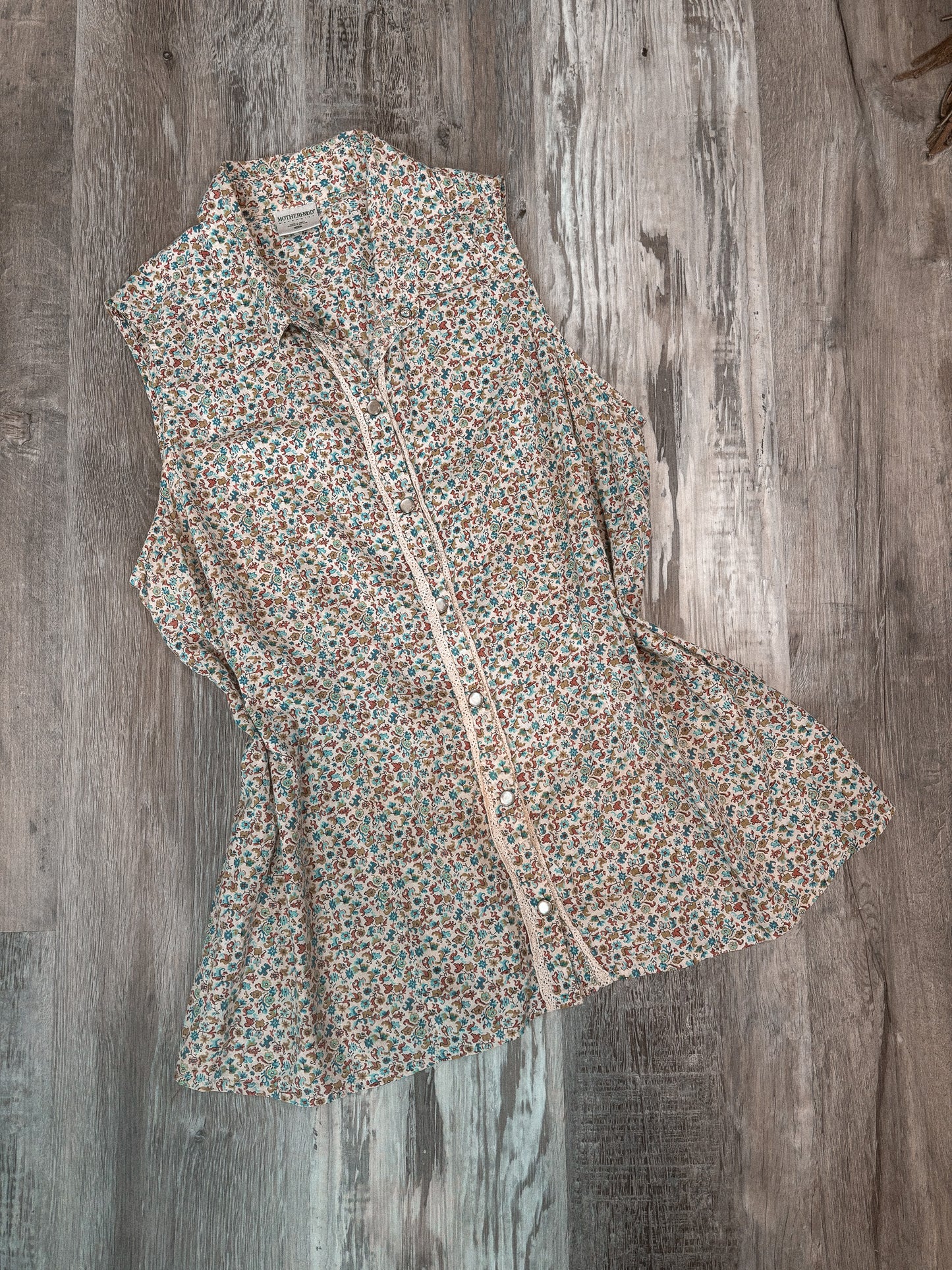 FLORAL PEARL SNAP TANK