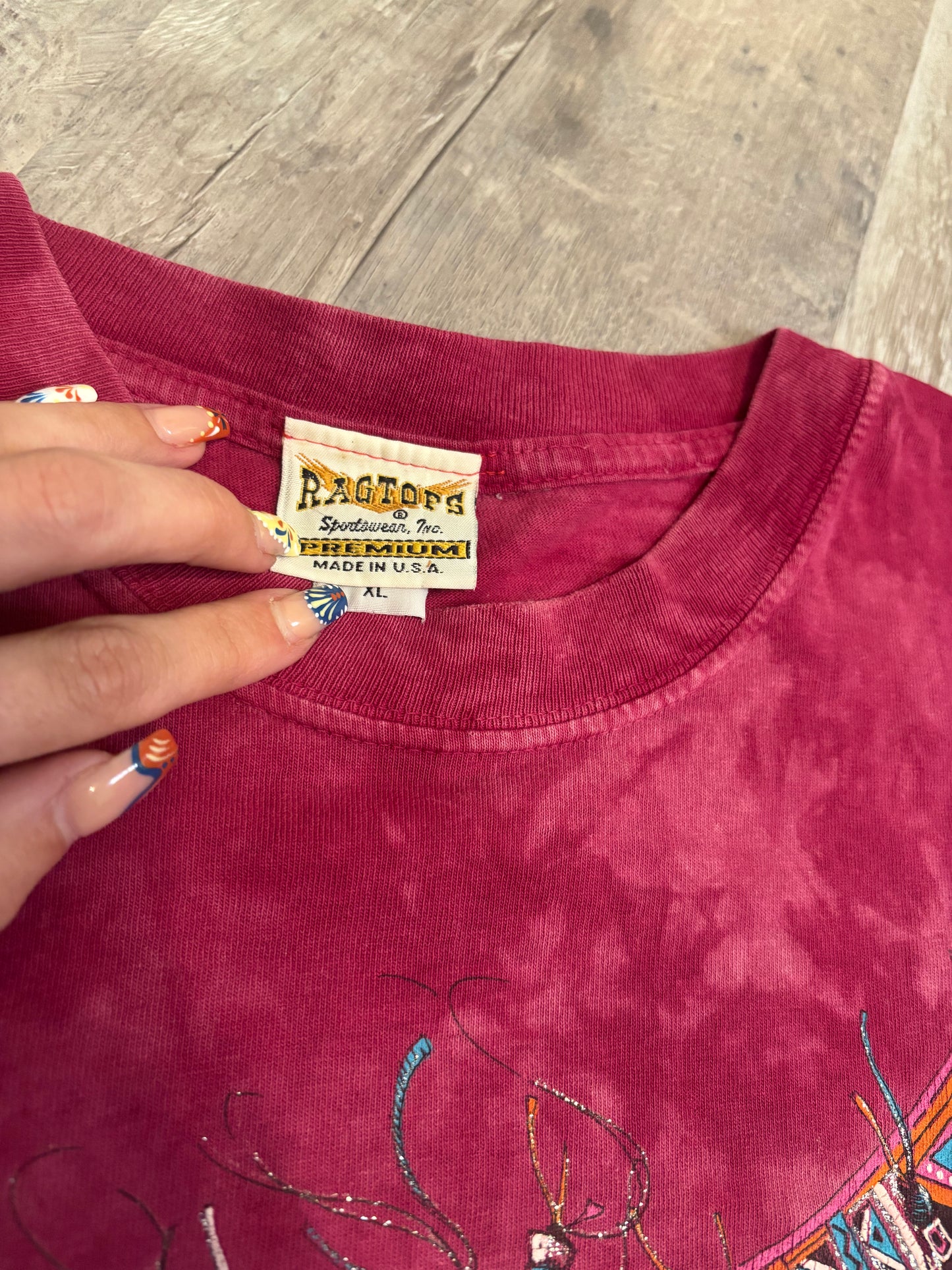 SINGLE STITCH FEATHERS TEE *VINTAGE*