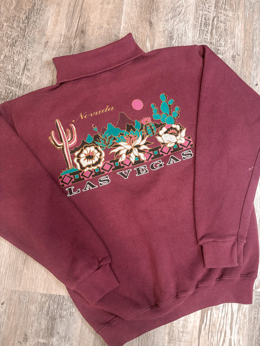 LAS VEGAS COLLARED SWEATSHIRT *VINTAGE*