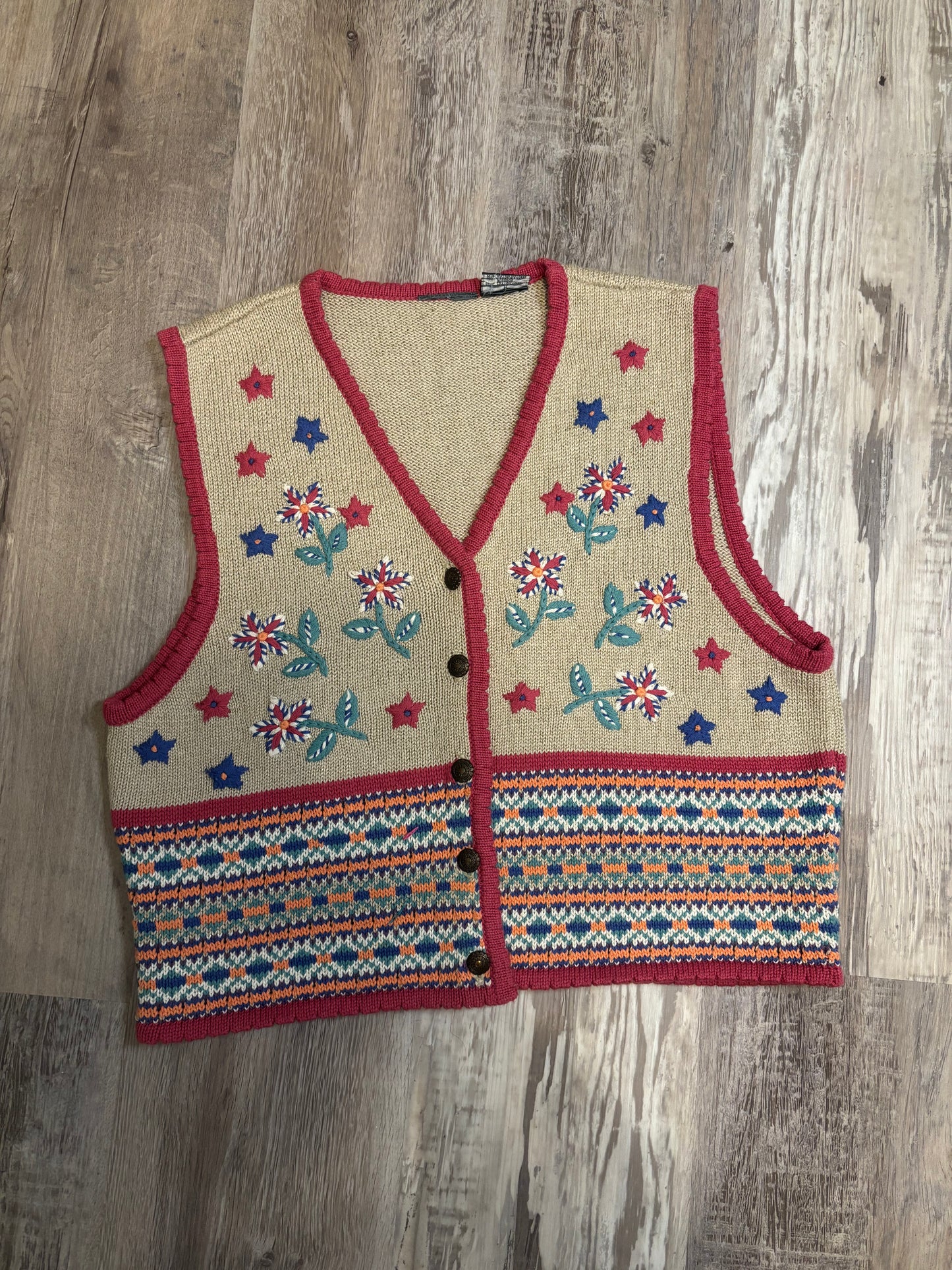FLORAL GRANNY VEST