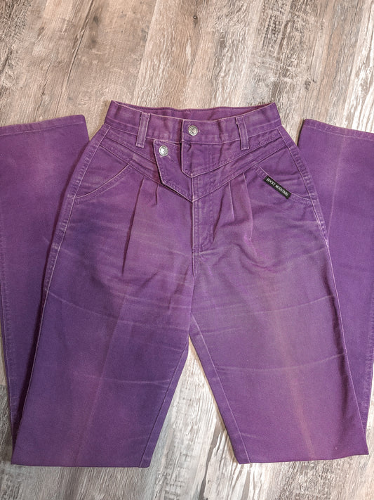 23" PURPLE ROCKIES BAREBACK JEANS *VINTAGE*