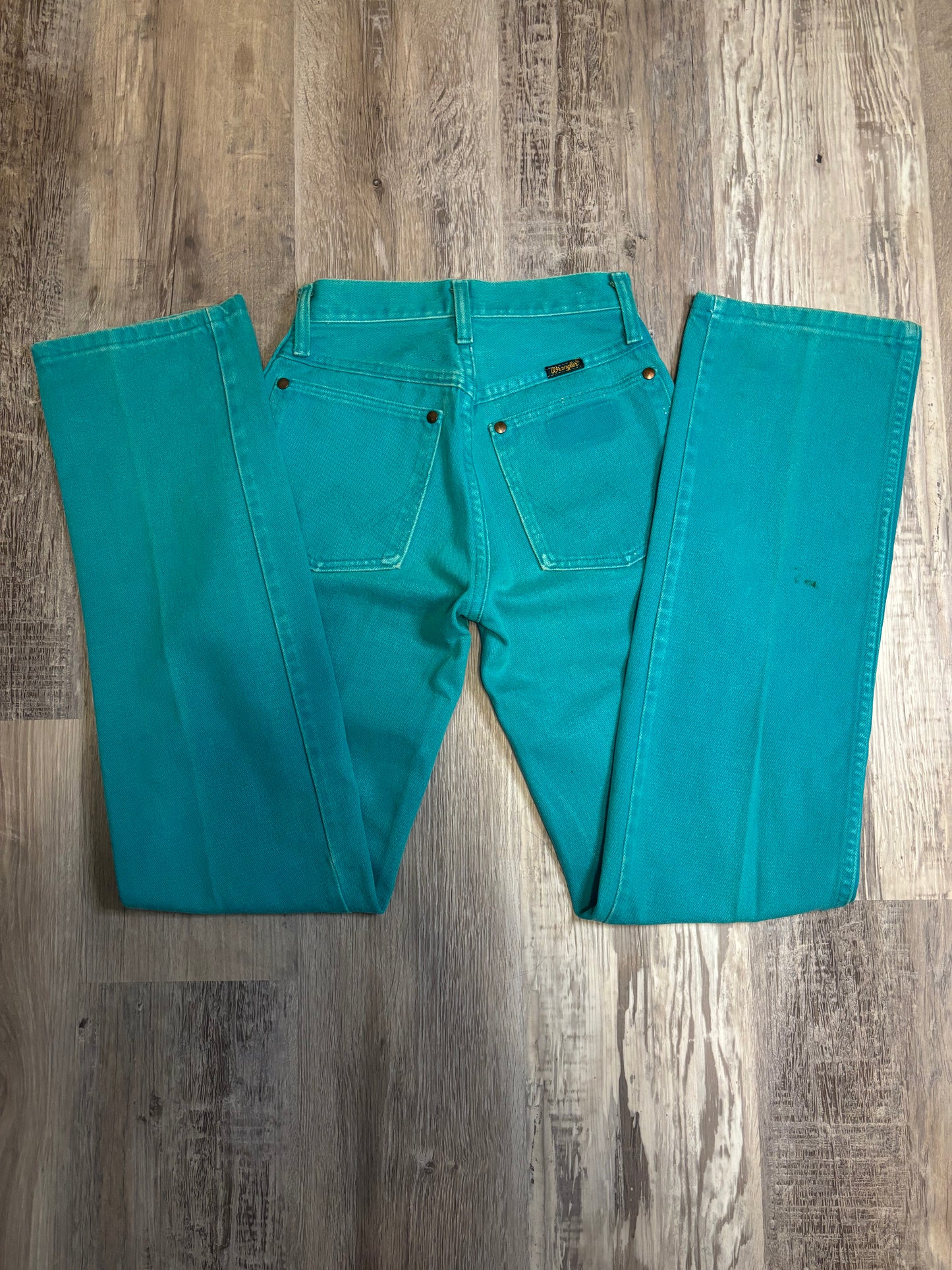 23" TURQUOISE WRANGLER JEANS *VINTAGE*