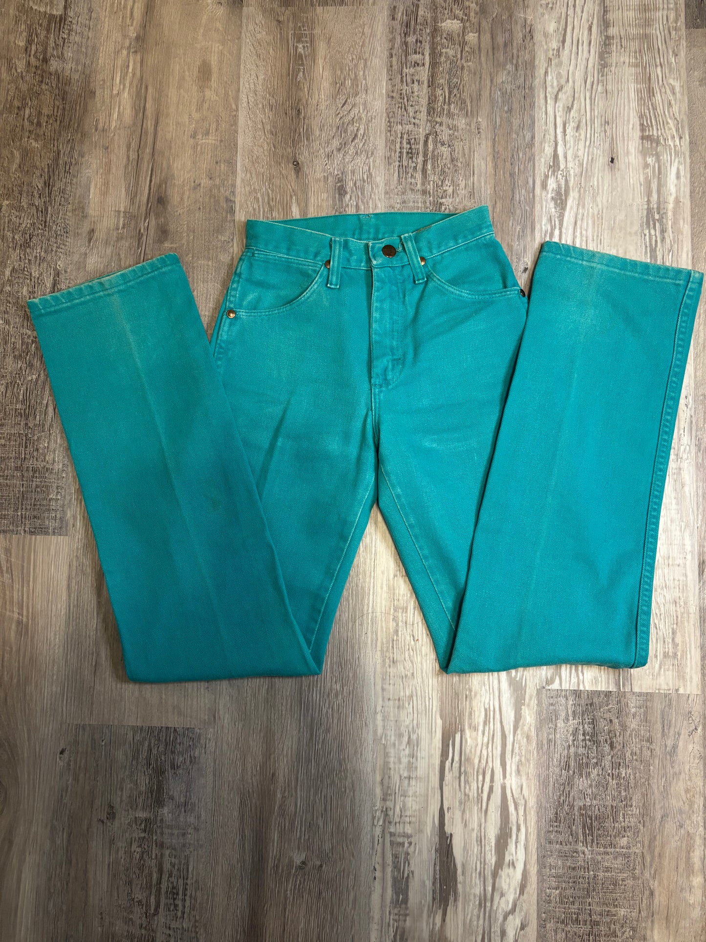 23" TURQUOISE WRANGLER JEANS *VINTAGE*