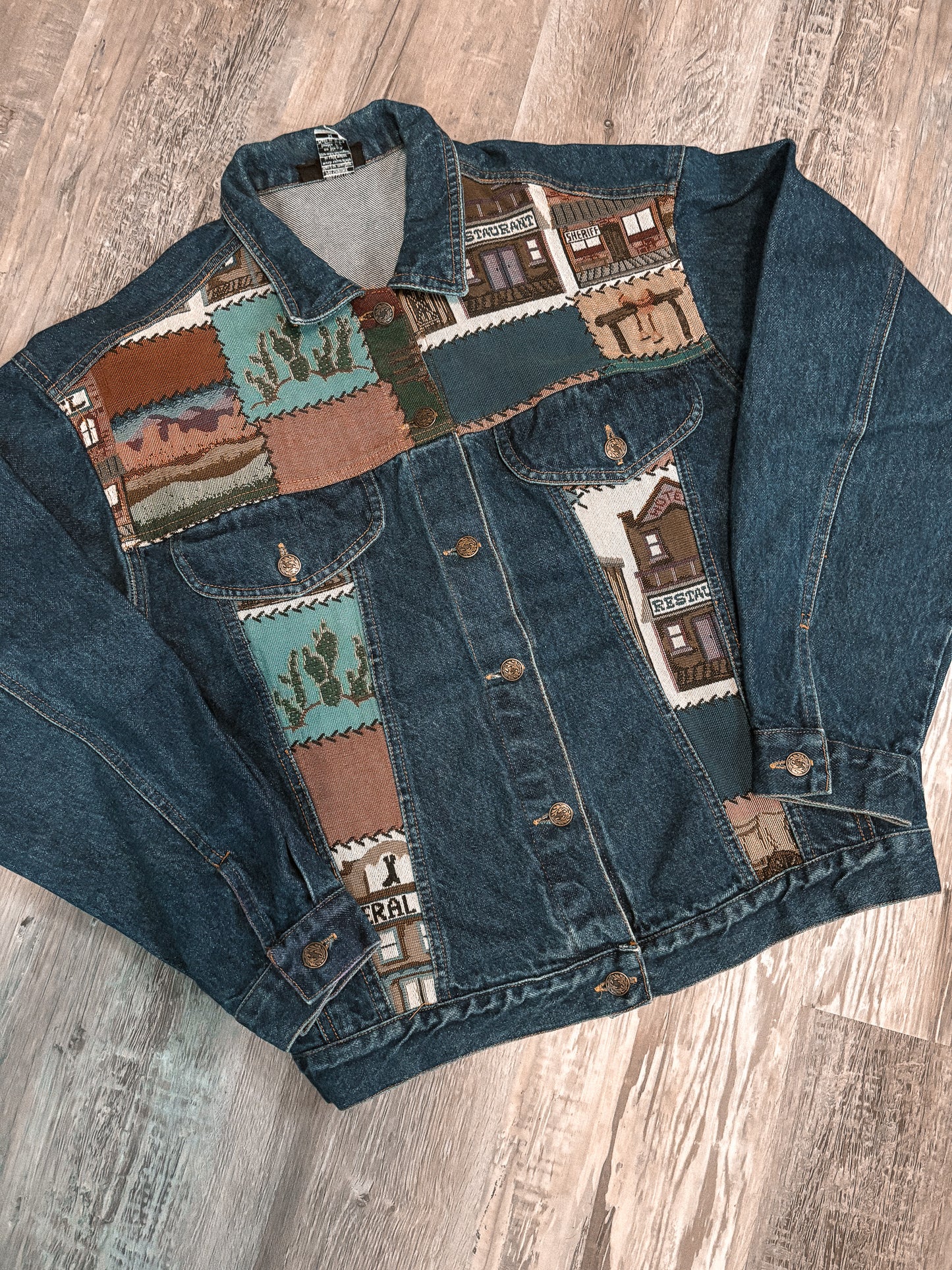 GHOST TOWN TAPESTRY NADIA DENIM JACKET *VINTAGE*