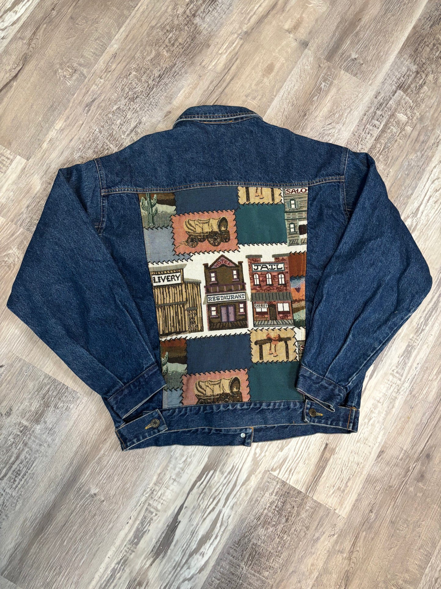 GHOST TOWN TAPESTRY NADIA DENIM JACKET *VINTAGE*