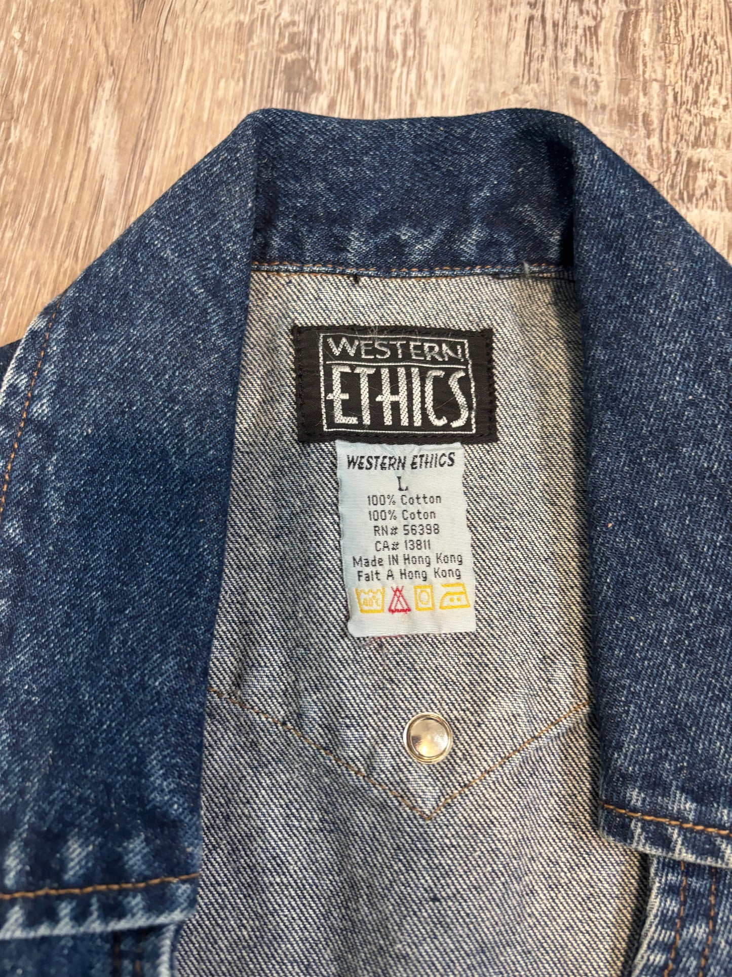 DEADSTOCK RODEO QUEEN WESTERN ETHICS DENIM VEST *VINTAGE*