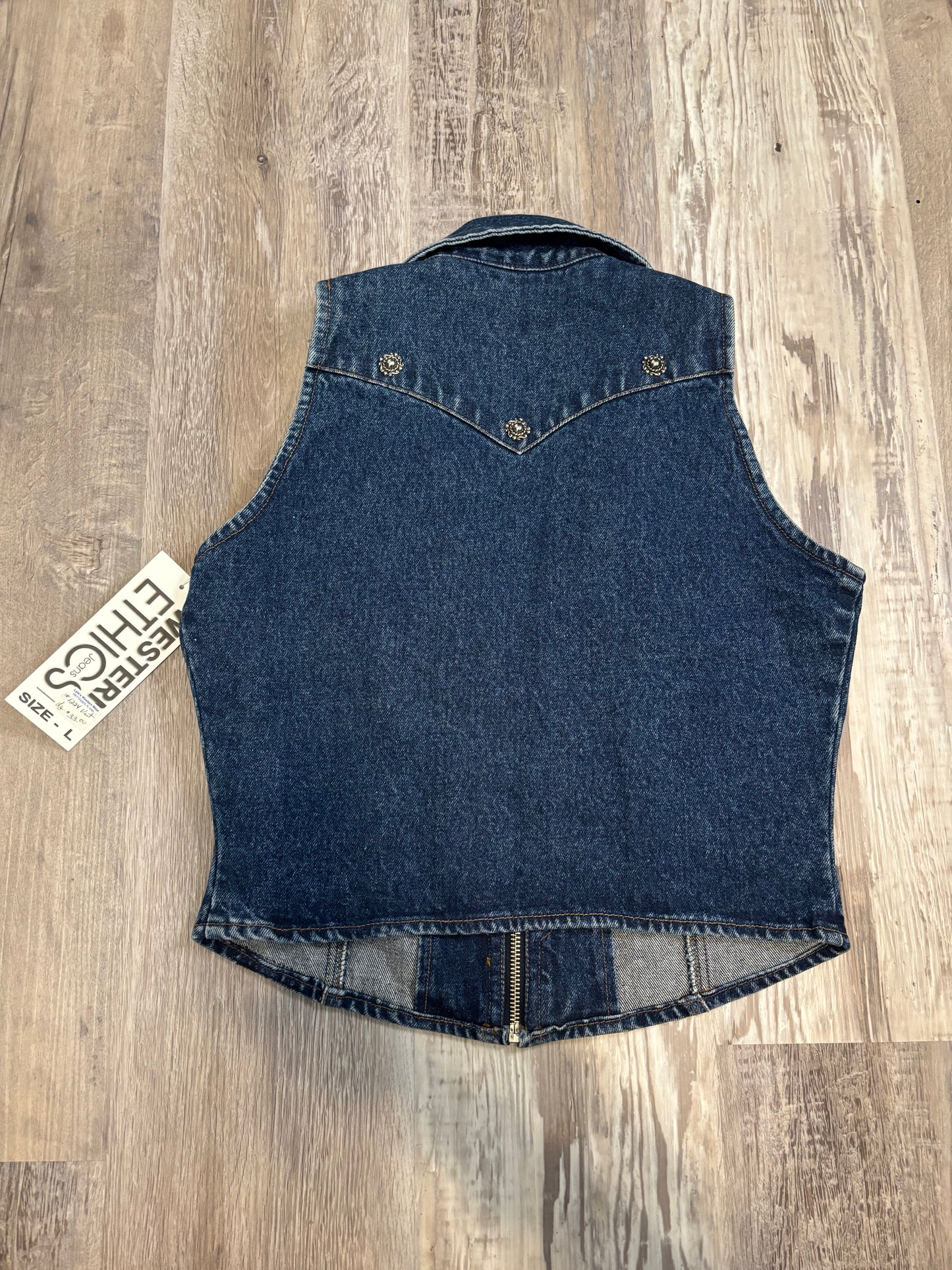 DEADSTOCK RODEO QUEEN WESTERN ETHICS DENIM VEST *VINTAGE*