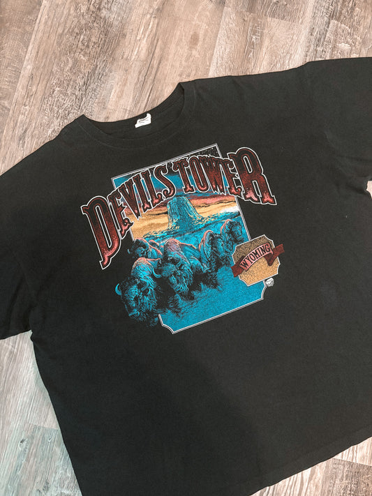 DEVIL'S TOWER BISON TEE *VINTAGE*