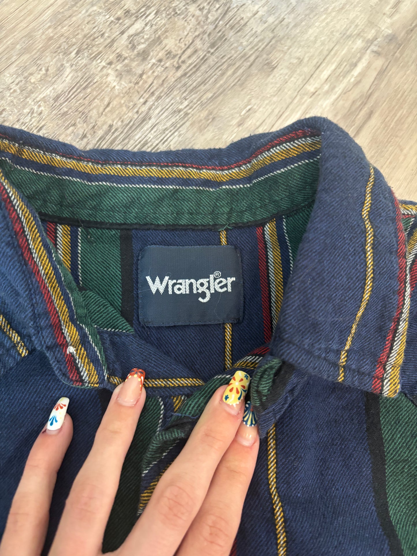 STRIPPED WRANGLER PEARL SNAP *VINTAGE*