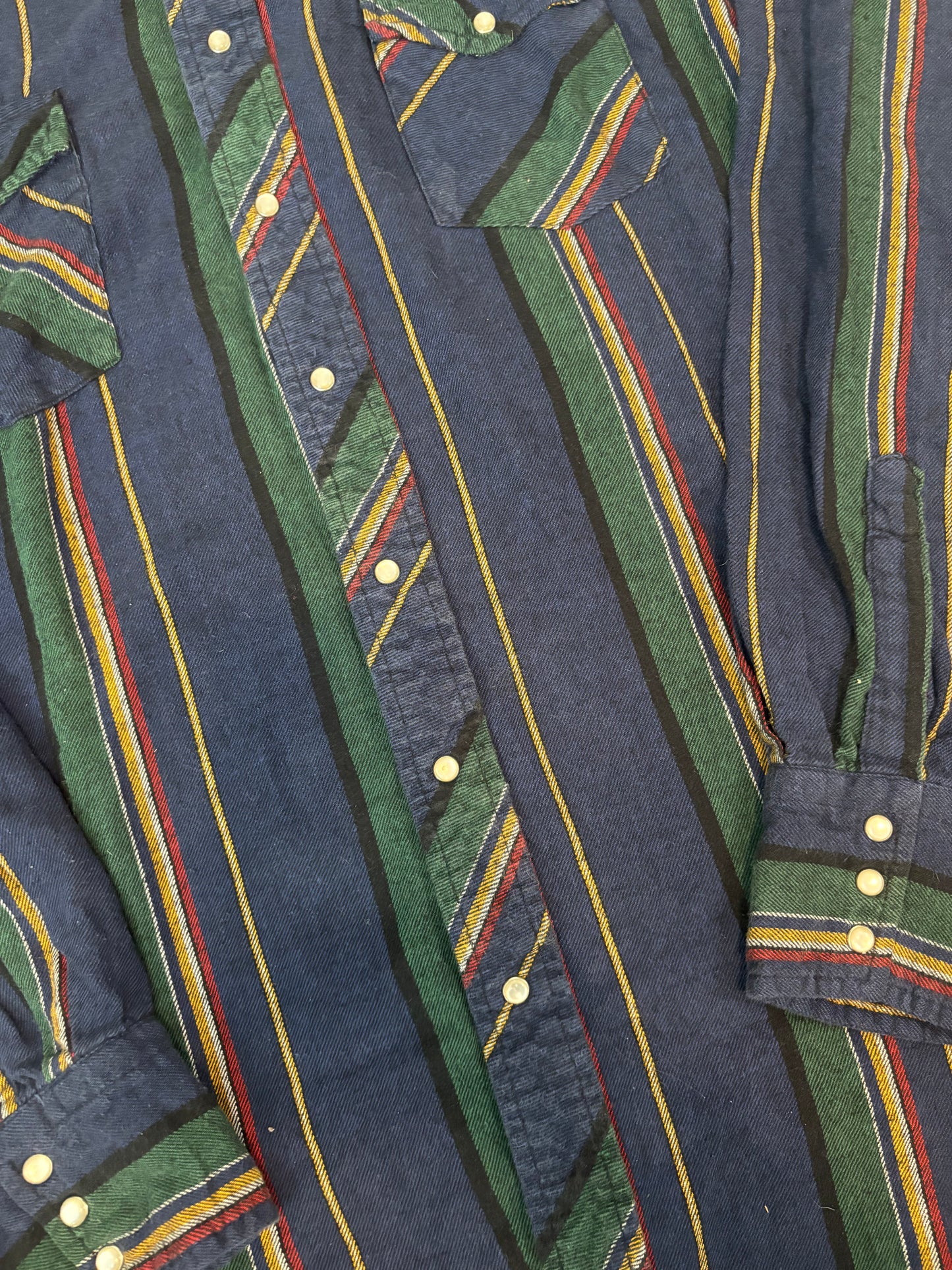 STRIPPED WRANGLER PEARL SNAP *VINTAGE*