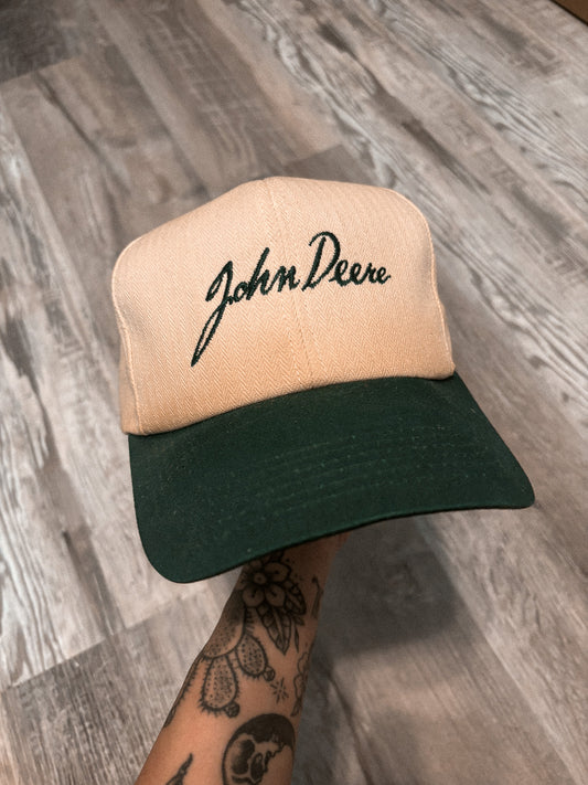 JOHN DEERE TRUCKER SNAPBACK HAT *VINTAGE*