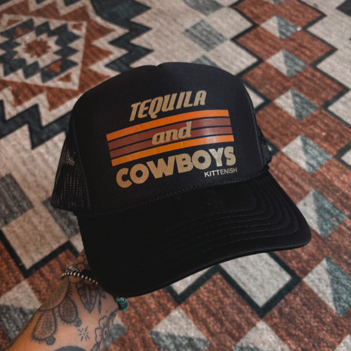 TEQUILA AND COWBOYS TRUCKER SNAPBACK HAT