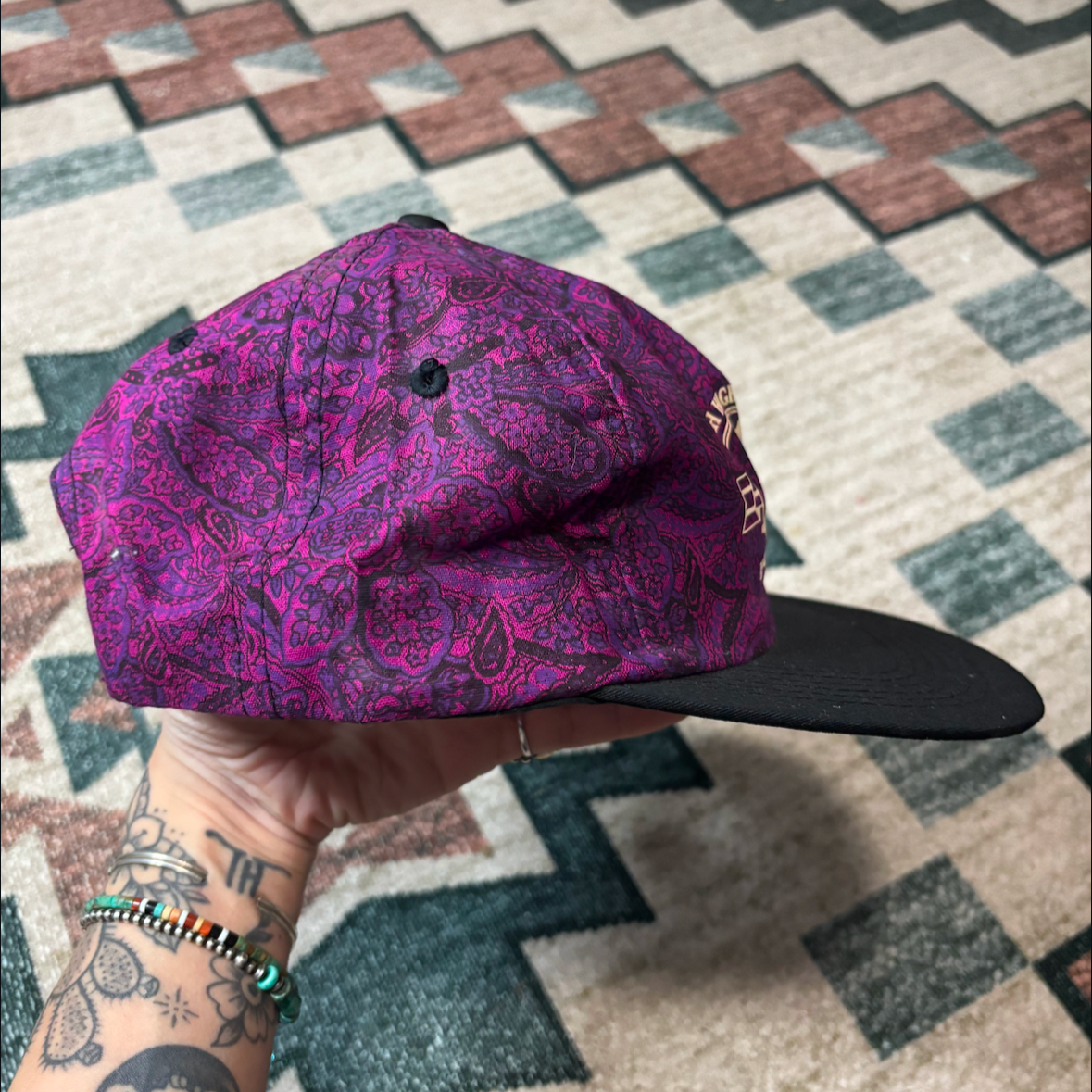 PURPLE UHSRA 1995 RODEO FINALS TRUCKER SNAPBACK HAT *VINTAGE*