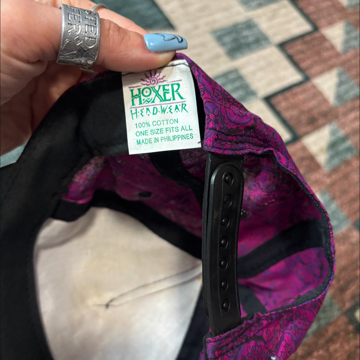 PURPLE UHSRA 1995 RODEO FINALS TRUCKER SNAPBACK HAT *VINTAGE*