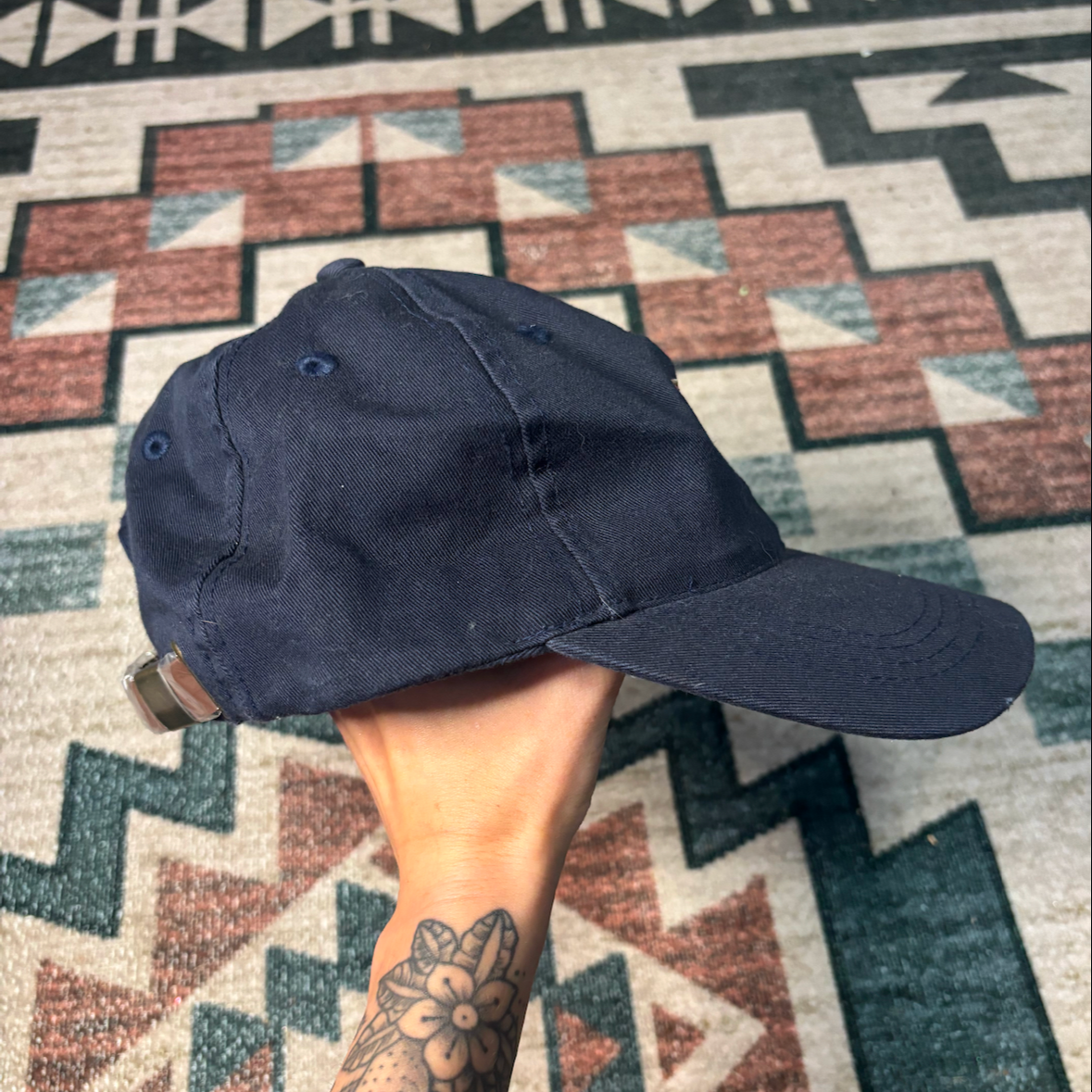 DEADSTOCK GOLD/NAVY EQUIFEST HAT *VINTAGE*