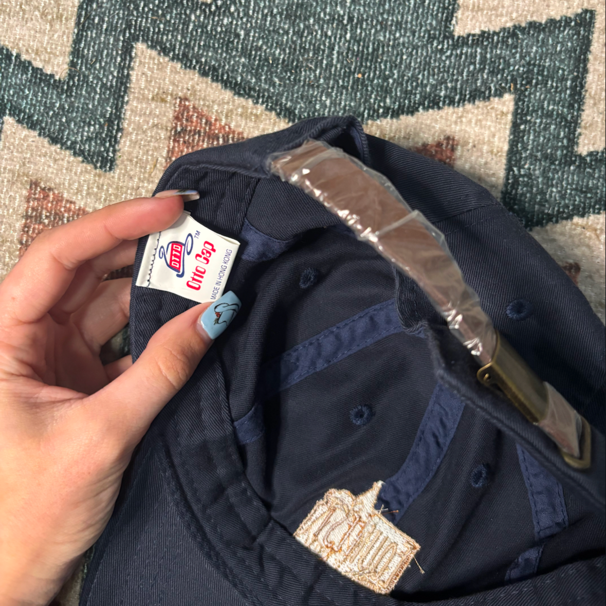 DEADSTOCK GOLD/NAVY EQUIFEST HAT *VINTAGE*