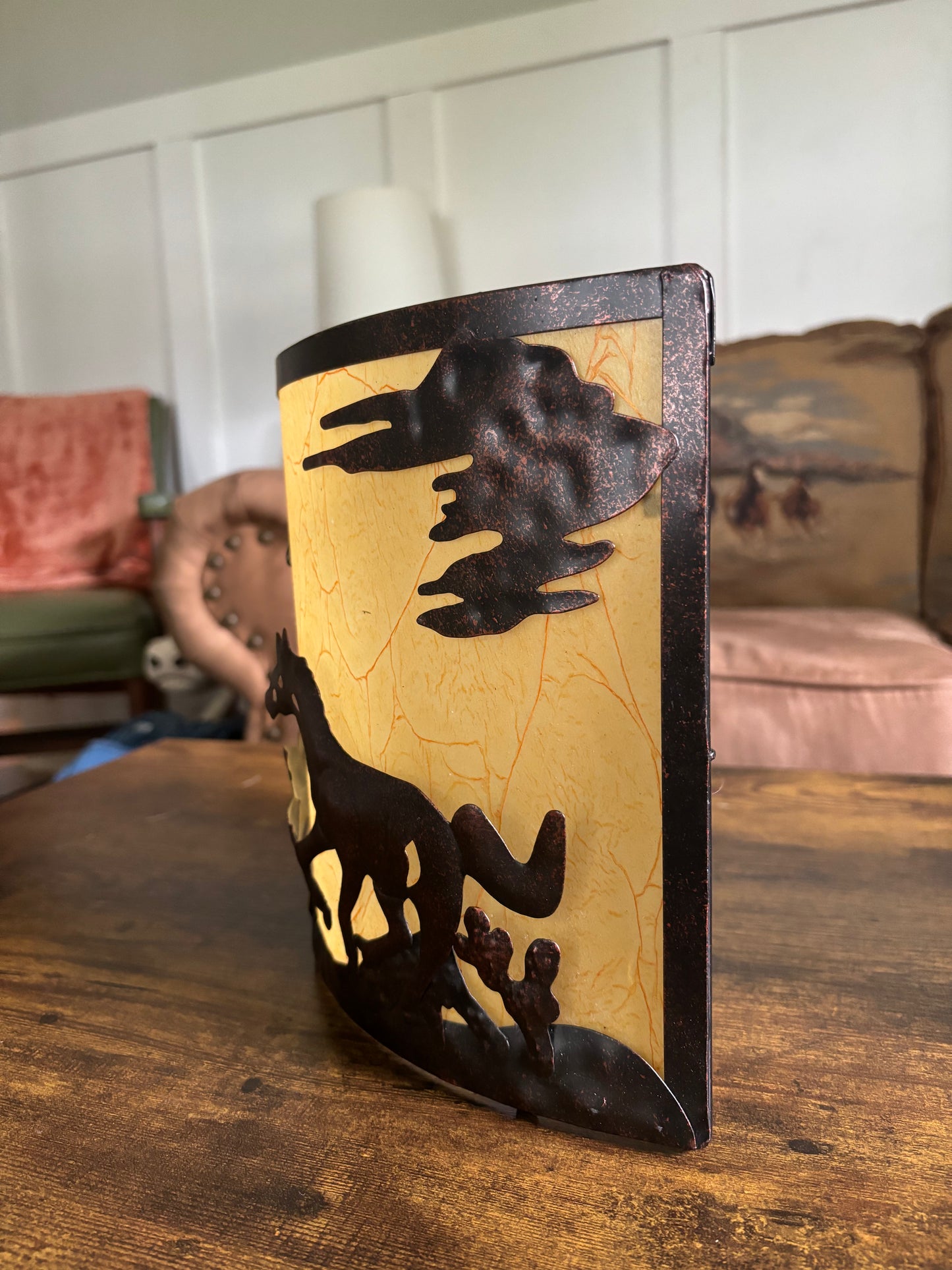 WESTERN RIDER WALL LAMP *VINTAGE*