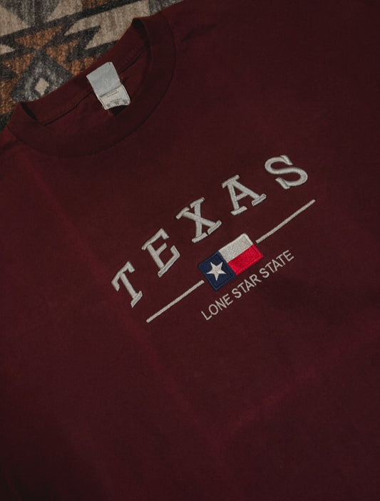 EMBROIDERED TX TEE *VINTAGE*