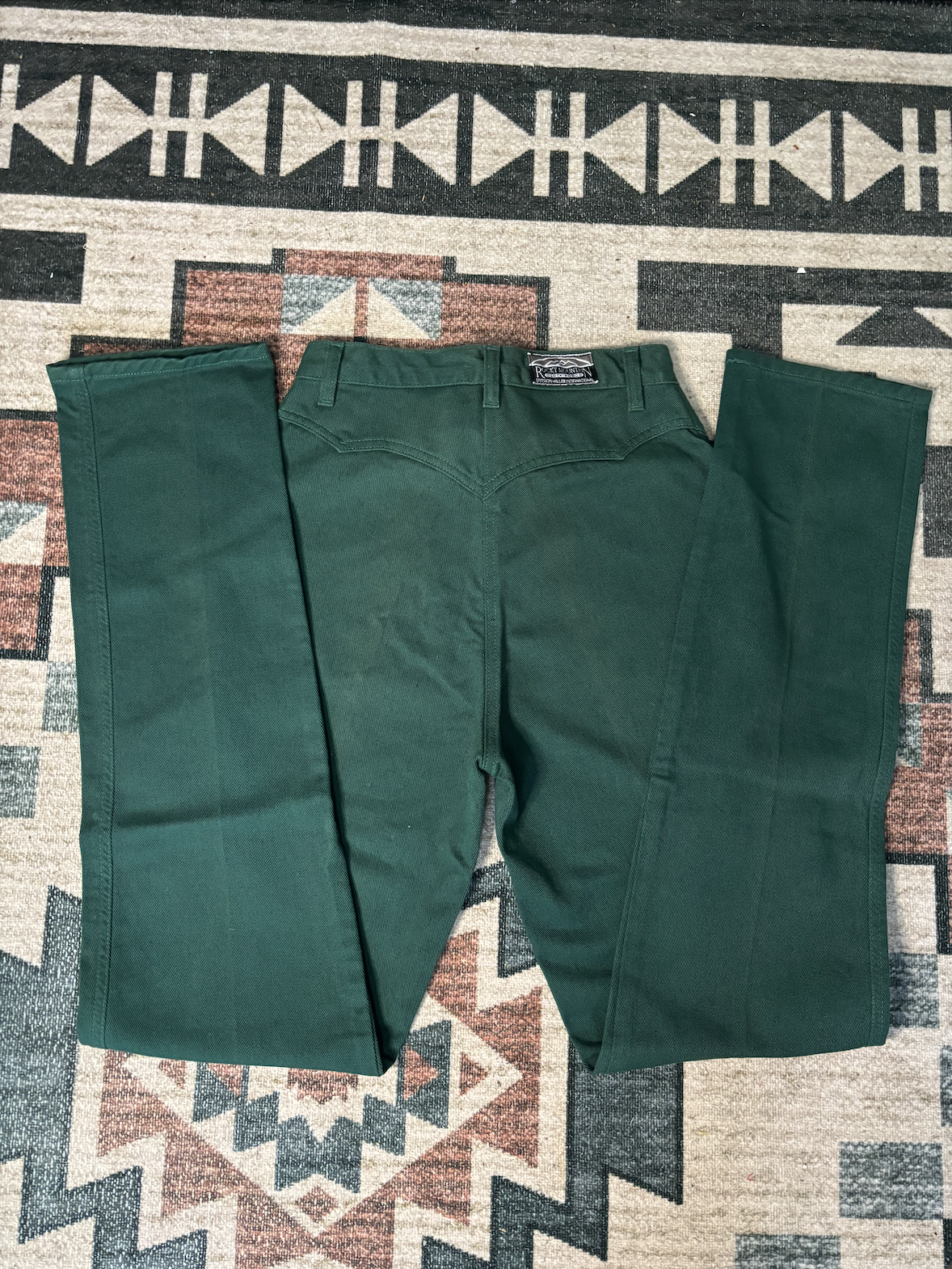 25" GREEN ROCKIES BAREBACK JEANS *VINTAGE*