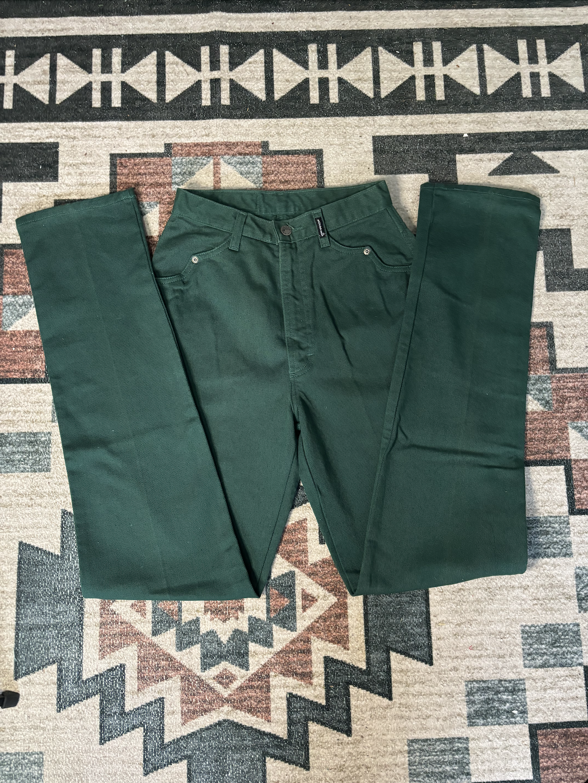 25" GREEN ROCKIES BAREBACK JEANS *VINTAGE*