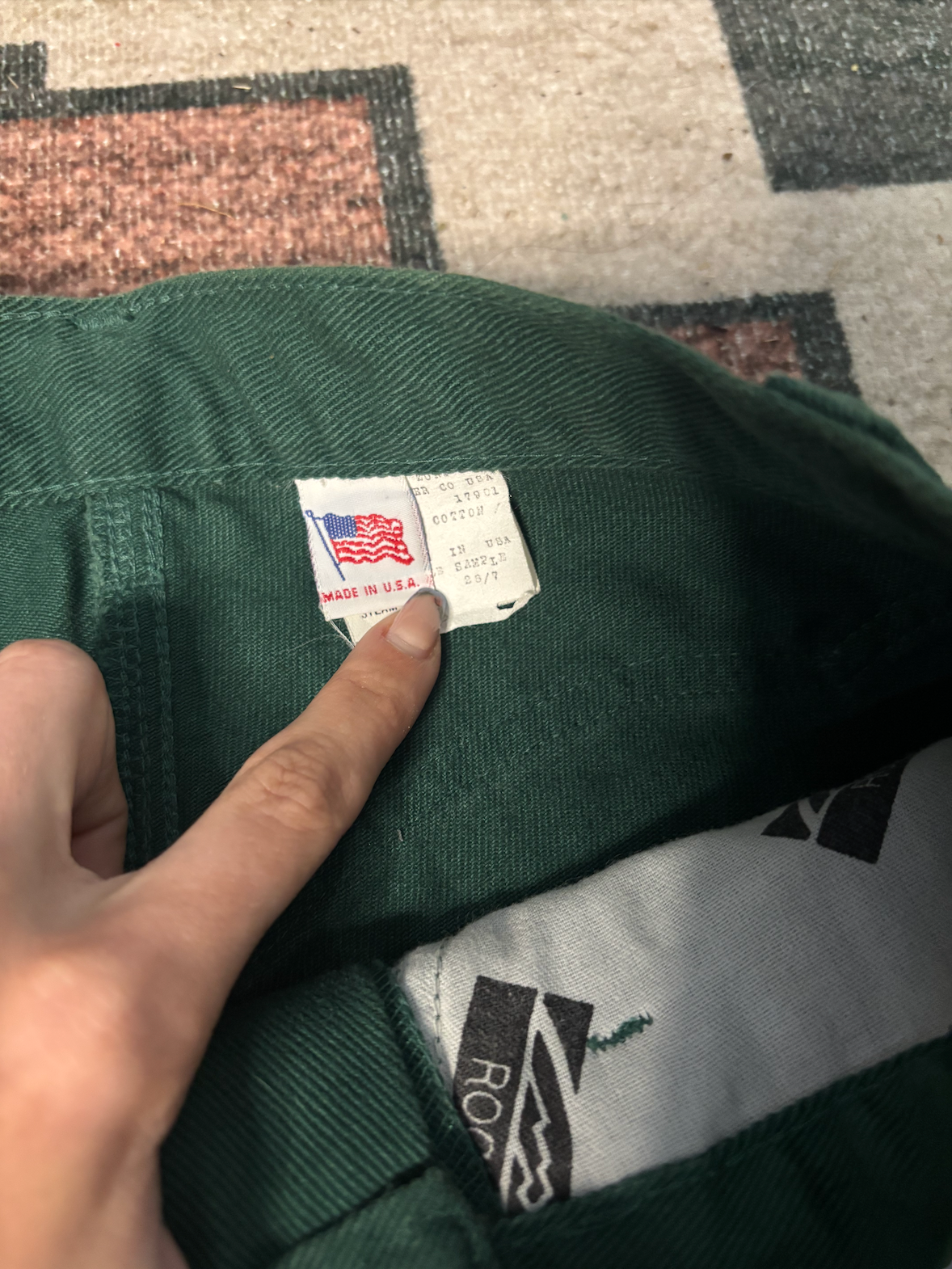 25" GREEN ROCKIES BAREBACK JEANS *VINTAGE*